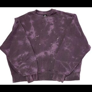 PACSUN Crew Sweatshirt Oversized M Purple TieDye, Great Preowned Condition 9747B